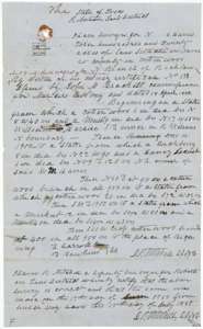 Field notes for 320 acres on a branch of Richland Creek, surveyed for N. H. Harris by deputy surveyor David R. Mitchell and certified 15 July 1850.
