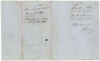 Jacket for the plat and field notes of N. H. Harris, 320 acres, filed 8 August 1853.