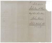 Inner jacket for the Bowie augmentation certificate, marked File 1121, Robertson 1st Class, 369 acres, filed 26 October 1868.