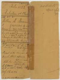 File jacket for William R. Bowen's headright balance, covering two surveys patented to Jacob Eliot, with notes dated 1868 to 1870.