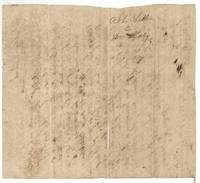 Stained back of the 1840 deed, endorsed 'John Sadler to Wm. Lindley'.
