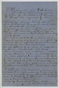 Field notes for 160 acres on the waters of Richland Creek, surveyed for G. B. Rollins by county surveyor J. M. Eliot, 30 April 1861, with a small sketch.