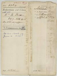 File jacket for W. R. Bowen's 697,158 sq. varas, Robertson 1st class, patented to Jacob Eliot, assignee, 16 June 1873, No. 441 Vol. 19.