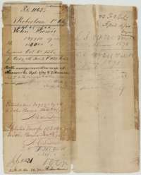 File jacket for John Bowie's two small surveys in Navarro County, listing the augmentation certificate and the patents of December 1870 and January 1871.