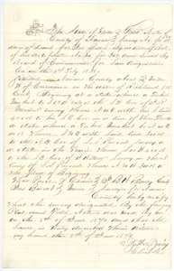 Field notes and plat for 28 acres on the waters of Richland Creek, surveyed for John Bowie by county surveyor J. B. W. Bailey, 8 June 1870.
