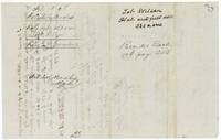 Wrapper for Lot Wilson's plat and field notes, 'Recorded Book I page 252', patented March 17/54.