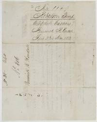Back of the certificate docketed file 1169, filed 23 Nov 1853, with No. 21 and No. 306 in the margin.