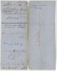 Jacket for file 1173, William A. Morrell, 320 acres, patent No. 144 Vol. 9, 13 March 1854.