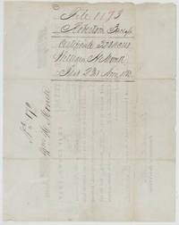 Back of the certificate, endorsed file 1173 and filed 23 November 1853.