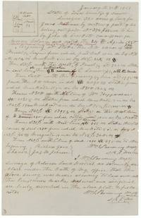 Field notes and plat of a second 320 acres for Jonas DeArman, surveyed by Browning on 30 January 1851 about 2 1/4 miles NW of Corsicana.