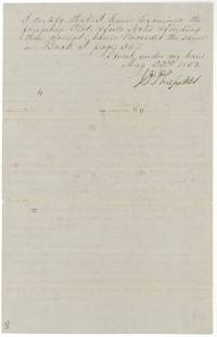 District surveyor's certificate of 22 May 1851 recording the second field notes in Book I page 367.