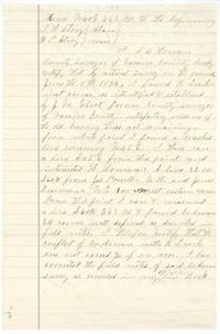 County Surveyor A. S. Howren certifies his survey on the ground of 8 June 1874 found the conflict with R. Leach to be under 4/10 of an acre.