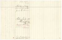 Wrapper no. 4 for the corrected field notes, filed 1 July 1874 by Rhoads Fisher and patented 15 July 1874, No. 157 Vol. 42.