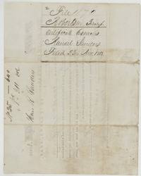Back of the certificate docketed file 1176, certificate 640 acres, Randel Sanders, filed 23 Nov 1853.