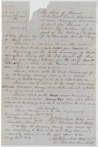 Field notes and plat of 320 acres on Chambers' Creek for Thomas J. White, surveyed by C. B. Chambers, January 1852.