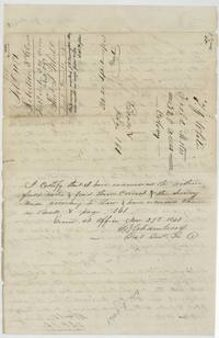 Wrapper and examination of the Browning survey, recorded Book V page 161, patented 13 September 1854, noting the Carrington conflict.