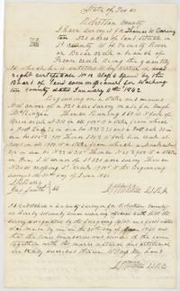 Copy of Thomas W. Carrington's 320-acre Briar Creek field notes, surveyed 30 June 1846 under head right certificate No. 12.