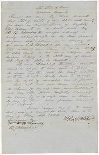 Thomas J. White sells his Certificate No. 324 to C. B. Chambers for $80, 4 February 1852.