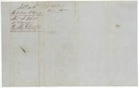 Folded wrapper for the White to Chambers transfer, filed 10 December 1853.