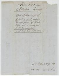 Wrapper for the surveyor's certificate on the Carrington conflict, filed 6 September 1854.