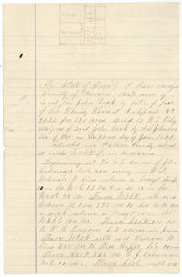 Plat and first page of the 126 4/10-acre field notes for John Deck, beginning at John Galloway's NE corner.