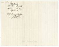 Wrapper: surveyor's sketch and explanation, filed 12 January 1876 by the Commissioner.