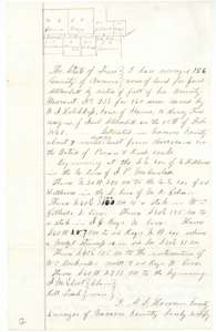 Field notes for 156 acres on Pecan and Rush creeks, surveyed by A. S. Howren, Navarro County surveyor, under Jacob Allbrachet's bounty warrant, with a small plat.