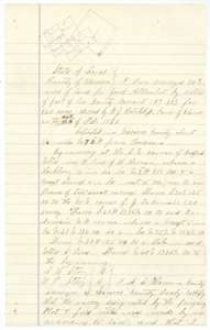 Field notes for 30 9/10 acres near Corsicana, surveyed by A. S. Howren for Jacob Allbrachet's bounty warrant, with a plat.