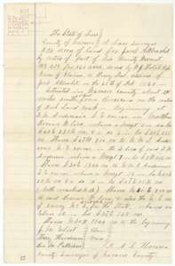 Field notes for 214 acres on Richland Creek, surveyed by A. S. Howren for Jacob Allbrachet's bounty warrant, with a small plat.
