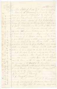 Field notes for about 116 acres on Richland Creek, surveyed by A. S. Howren for Jacob Allbrachet's bounty warrant, with a small plat and renewal note.