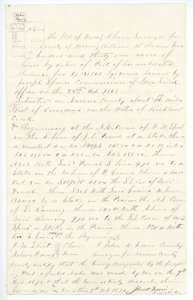 Field notes and plat for 231 acres on the waters of Richland Creek for William R. Bowen, surveyed by Navarro County surveyor John W. Irwin, 9 February 1872.