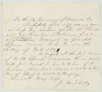 Application of 15 May 1871 by J. M. Eliot to the Navarro County surveyor to locate 231 acres under William R. Bowen's unlocated balance certificate.