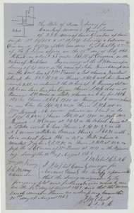 Field notes with a plat for 259 acres on Richland Creek, Navarro County, surveyed for Henry Jones by county surveyor J. M. Eliot, 12 August 1863.
