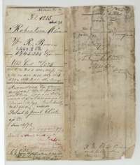File jacket for William R. Bowen's survey of 260 acres, listing the field notes and patent to Jacob Eliot in June 1873.