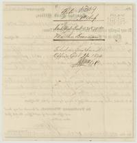 Back of the balance certificate docketed file 1319 and filed in the General Land Office 21 Oct 1874.