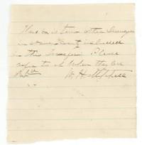 Note signed W. H. Mitchell saying two other surveys in Navarro County are included in this transfer and asking that it be referred to when they are patented.