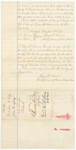 Close of Farrar's field notes, with his certificate of 22 March 1879 and the Land Office filing note of 10 May 1879.