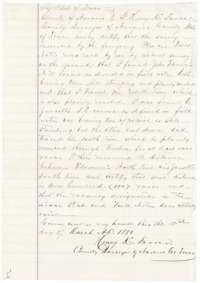 Surveyor Henry K. Farrar's statement of 15 March 1880 that he found the old corners and that the 100-vara strip between the neighboring surveys does exist.