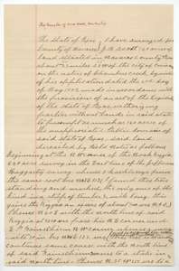 First field notes for 160 acres on Chambers Creek, surveyed for J. M. Scott by county surveyor Chas. E. Lee, 10 May 1887.