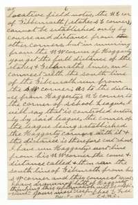 Last page of surveyor Lee's letter of 10 June 1887, closing his explanation of the Haggarty and school league corners.