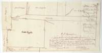 Sketch plat of the Kezzia, Morgan, Langston, Dalton and Gainschism surveys showing the vacant land between them, certified by Chas. E. Lee, 8 June 1887.