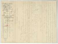 Back of the letter of 22 October 1888, with the Land Office filing note of 19 November 1888.