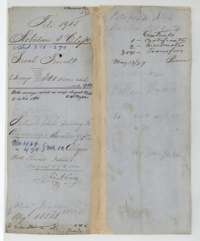 File jacket for Sarah Finch's two 320-acre surveys, Abstracts 278 and 279, patented to Alexander Beaton on 29 August 1854.