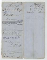 File jacket for Daniel W. Kinison's Mercer's Colony certificate for 320 acres, patented 29 August 1854 to his assignee Alexander Beaton.