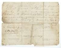 Back of the certificate, where Daniel W. Kinison transferred it to George W. Cooper on 9 December 1850.