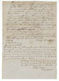 Transfer of 2 April 1853 in which George W. Cooper sells certificate No. 1170 to Alexander Beaton for $75, acknowledged before the Chief Justice of Navarro County.