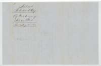 Wrapper for the district surveyor's certificate on the Kinison survey, filed 15 May 1854.