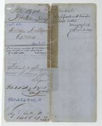 File jacket for William R. Allegree's 640-acre Mercer's Colony survey, with the patent of 2 August 1854 to Benjamin R. Tyus as assignee.