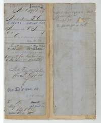 File jacket for the 640-acre Mercer's Colony survey of the heirs of Jeremiah V. Swinney, with the patent of 20 September 1854.