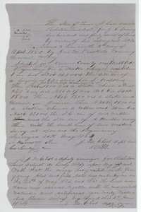 Field notes for 640 acres on Mill Creek, surveyed for the Swinney heirs by deputy surveyor J. M. Eliot, 26 May 1854, with a small plat.